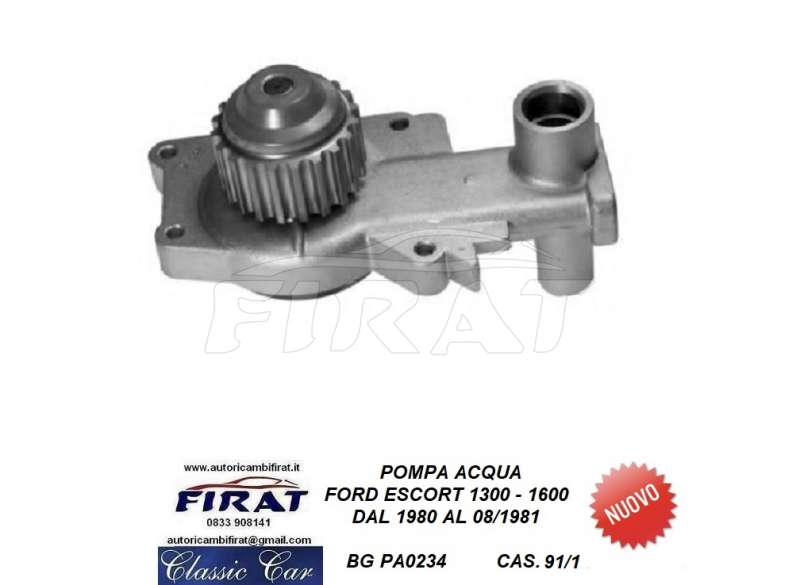 POMPA ACQUA FORD ESCORT 1300/1600 80-81 (PA0234)